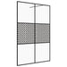 Inloopdouchewand 140x195 cm ESG-glas transparant en zwart