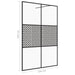 Inloopdouchewand 140x195 cm ESG-glas transparant en zwart