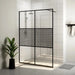 Inloopdouchewand 140x195 cm ESG-glas transparant en zwart