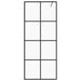 Inloopdouchewand 80x195 cm ESG-glas transparant en zwart