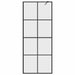 Inloopdouchewand 80x195 cm ESG-glas transparant en zwart