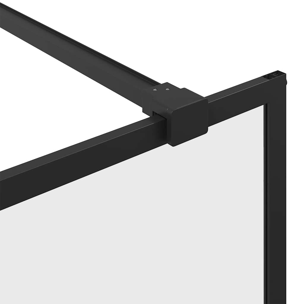 Inloopdouchewand 80x195 cm ESG-glas transparant en zwart