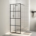 Inloopdouchewand 80x195 cm ESG-glas transparant en zwart