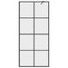 Inloopdouchewand 90x195 cm ESG-glas transparant en zwart