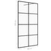 Inloopdouchewand 90x195 cm ESG-glas transparant en zwart