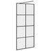 Inloopdouchewand 90x195 cm ESG-glas transparant en zwart