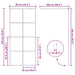 Inloopdouchewand 90x195 cm ESG-glas transparant en zwart