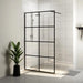 Inloopdouchewand 90x195 cm ESG-glas transparant en zwart