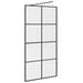 Inloopdouchewand 100x195 cm ESG-glas transparant en zwart