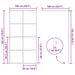 Inloopdouchewand 100x195 cm ESG-glas transparant en zwart