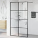 Inloopdouchewand 115x195 cm ESG-glas transparant en zwart