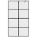 Inloopdouchewand 115x195 cm ESG-glas transparant en zwart