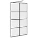 Inloopdouchewand 115x195 cm ESG-glas transparant en zwart
