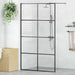 Inloopdouchewand 115x195 cm ESG-glas transparant en zwart