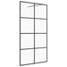 Inloopdouchewand 140x195 cm ESG-glas transparant en zwart