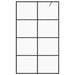 Inloopdouchewand 140x195 cm ESG-glas transparant en zwart