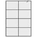 Inloopdouchewand 140x195 cm ESG-glas transparant en zwart