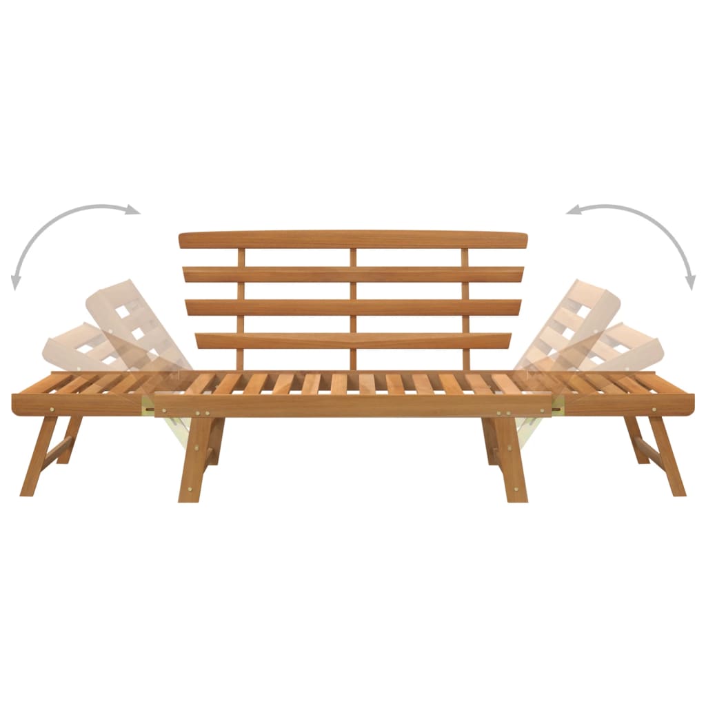 Tuinbank 2-In-1 190 Cm Massief Acaciahout Bruin