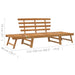 Tuinbank 2-In-1 190 Cm Massief Acaciahout Bruin