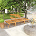 Tuinbank 2-In-1 190 Cm Massief Acaciahout Bruin