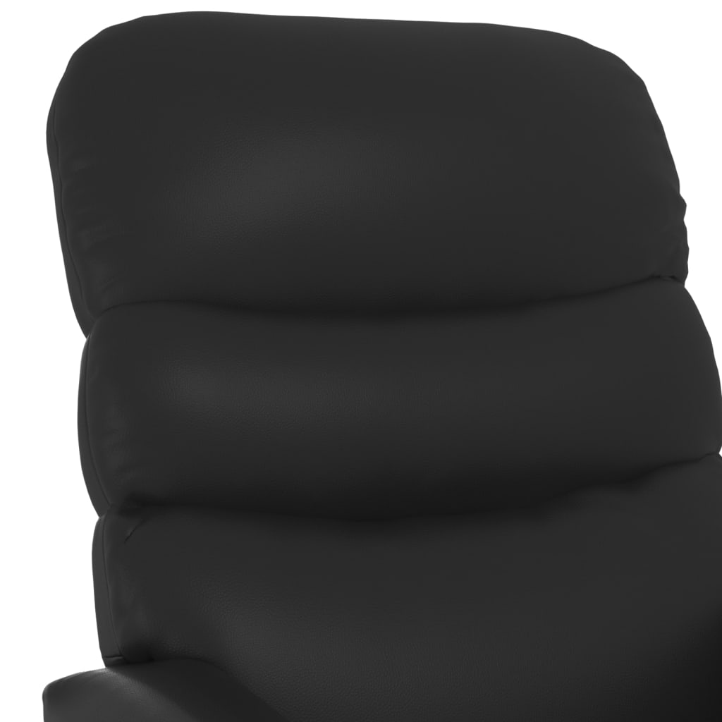Fauteuil elektrisch verstelbaar kunstleer zwart