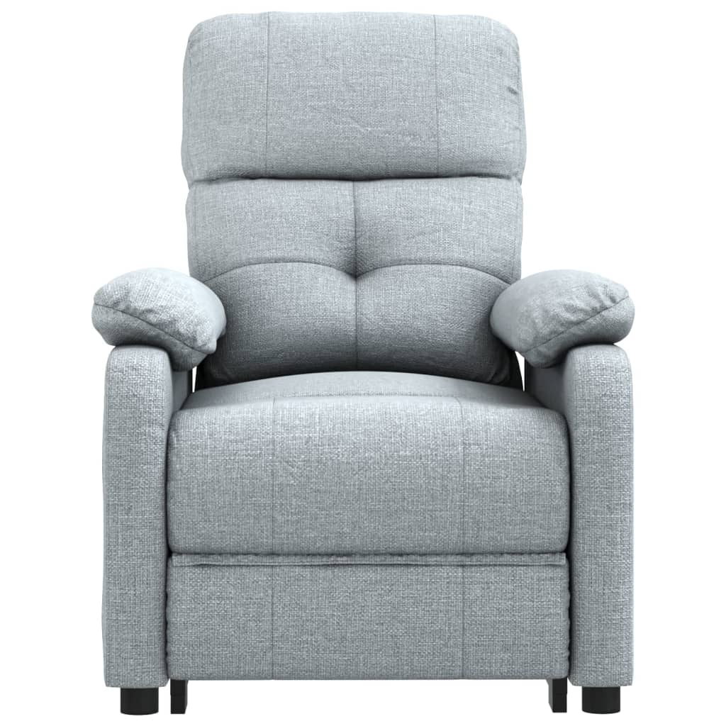 Fauteuil elektrisch verstelbaar stof lichtgrijs