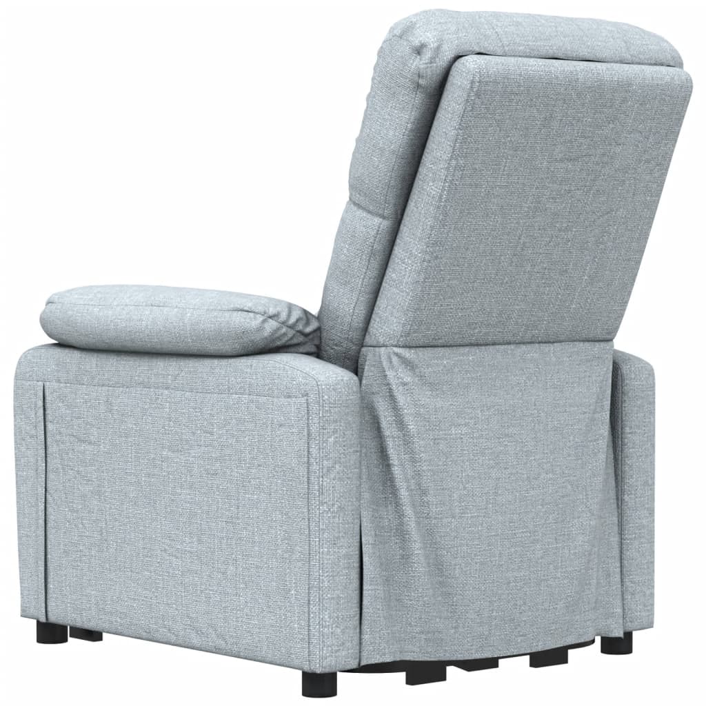 Fauteuil elektrisch verstelbaar stof lichtgrijs