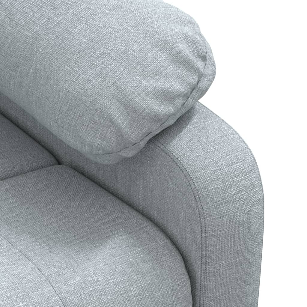Fauteuil elektrisch verstelbaar stof lichtgrijs