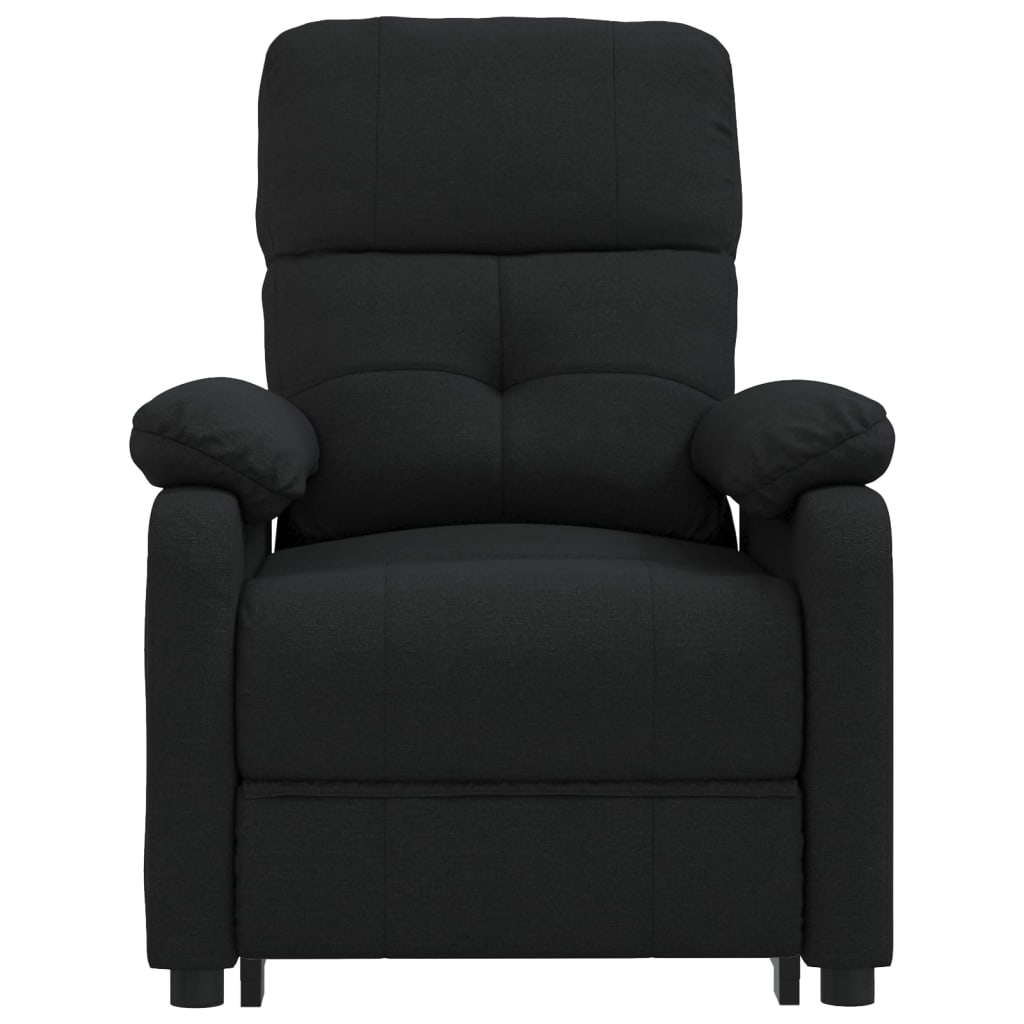 Fauteuil verstelbaar elektrisch stof zwart
