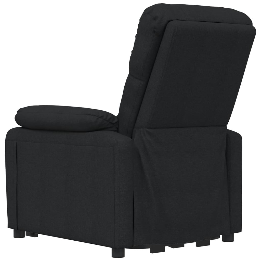 Fauteuil verstelbaar elektrisch stof zwart