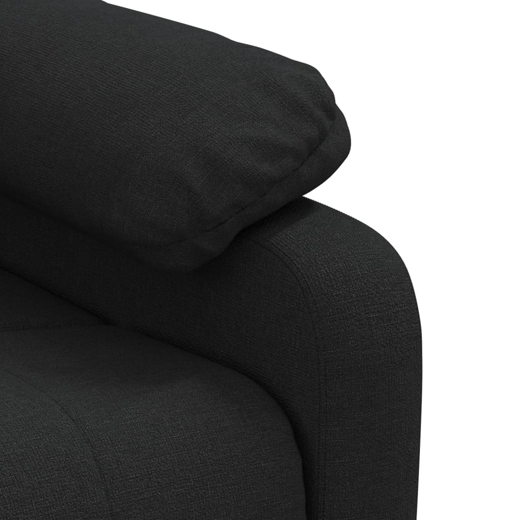 Fauteuil verstelbaar elektrisch stof zwart