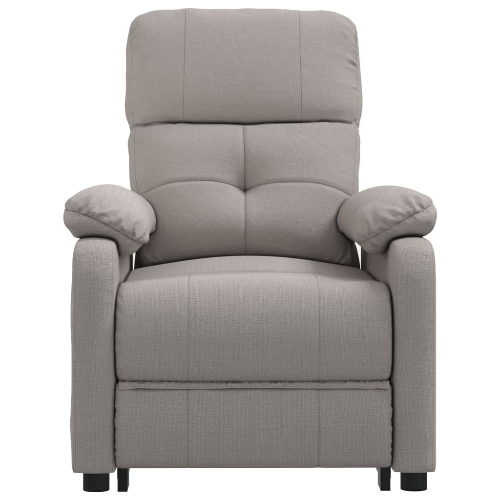 Fauteuil verstelbaar elektrisch stof taupe