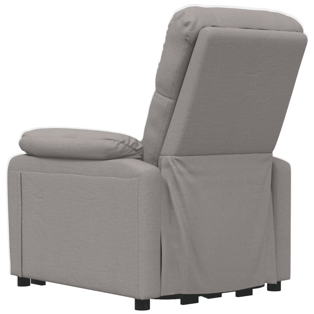 Fauteuil verstelbaar elektrisch stof taupe