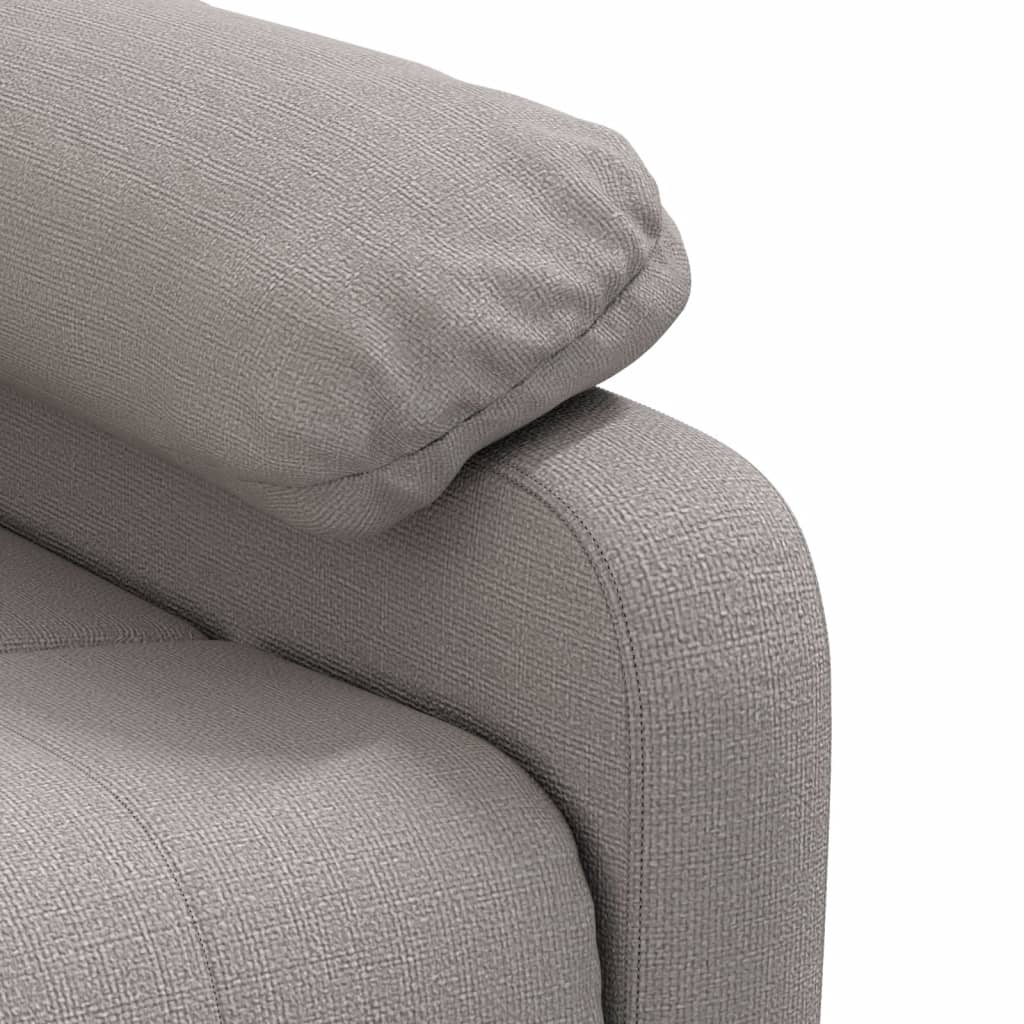 Fauteuil verstelbaar elektrisch stof taupe