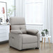 Fauteuil verstelbaar elektrisch stof taupe