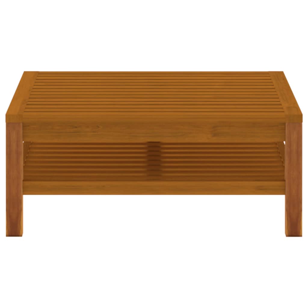 3-Delige Loungeset Met Crèmewitte Kussens Acaciahout 1 midden + voetensteun + Tafel