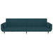 Slaapbank 2-zits met 2 kussens fluweel blauw