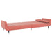 Slaapbank 2-zits met 2 kussens fluweel roze