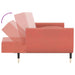 Slaapbank 2-zits met 2 kussens fluweel roze