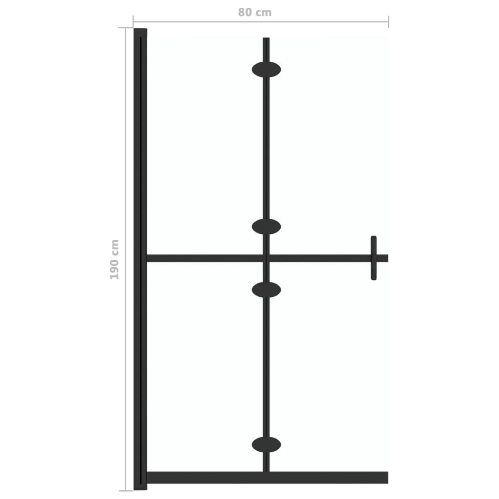 Inloopdouchewand inklapbaar 80x190 cm ESG-glas transparant