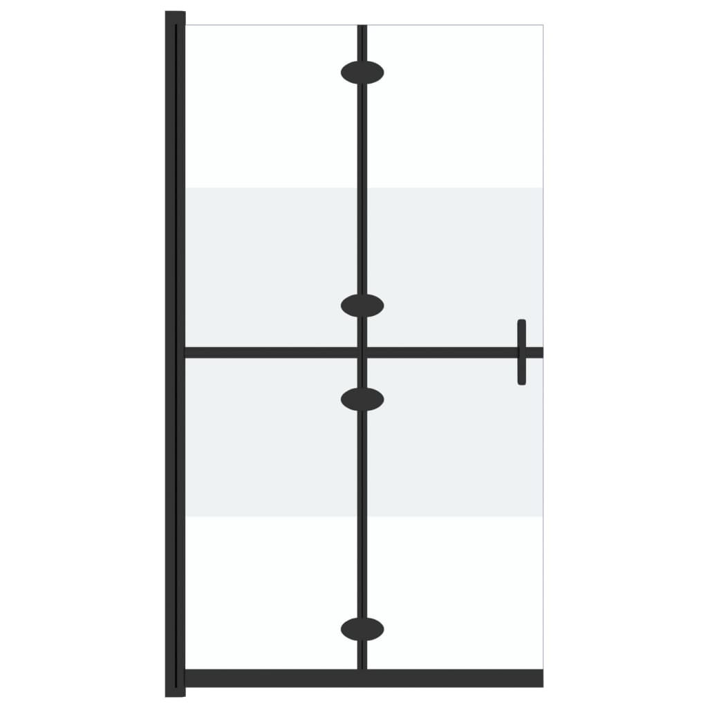 Inloopdouchewand inklapbaar 70x190 cm ESG-glas halfmat