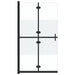 Inloopdouchewand inklapbaar 70x190 cm ESG-glas halfmat