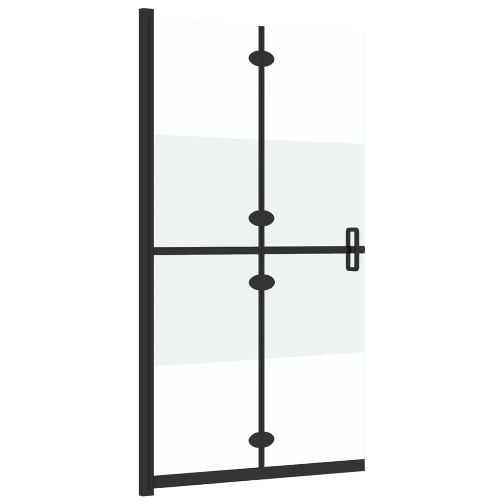 Inloopdouchewand inklapbaar 70x190 cm ESG-glas halfmat