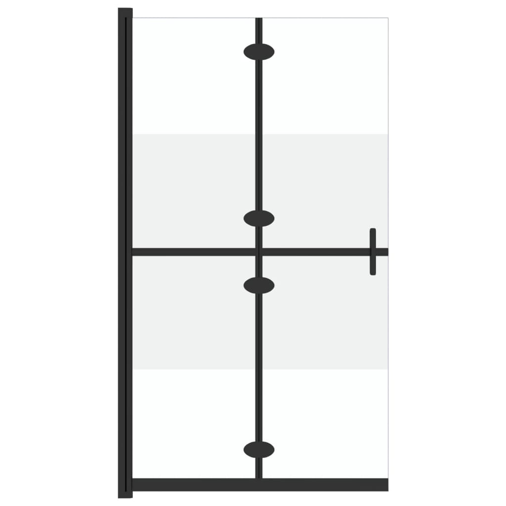 Inloopdouchewand inklapbaar 80x190 cm ESG-glas halfmat