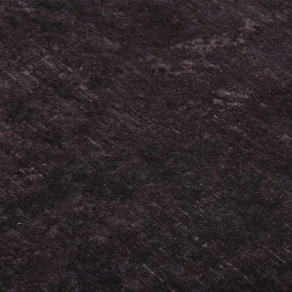 Vloerkleed wasbaar 160x230 cm zwart en goudkleurig