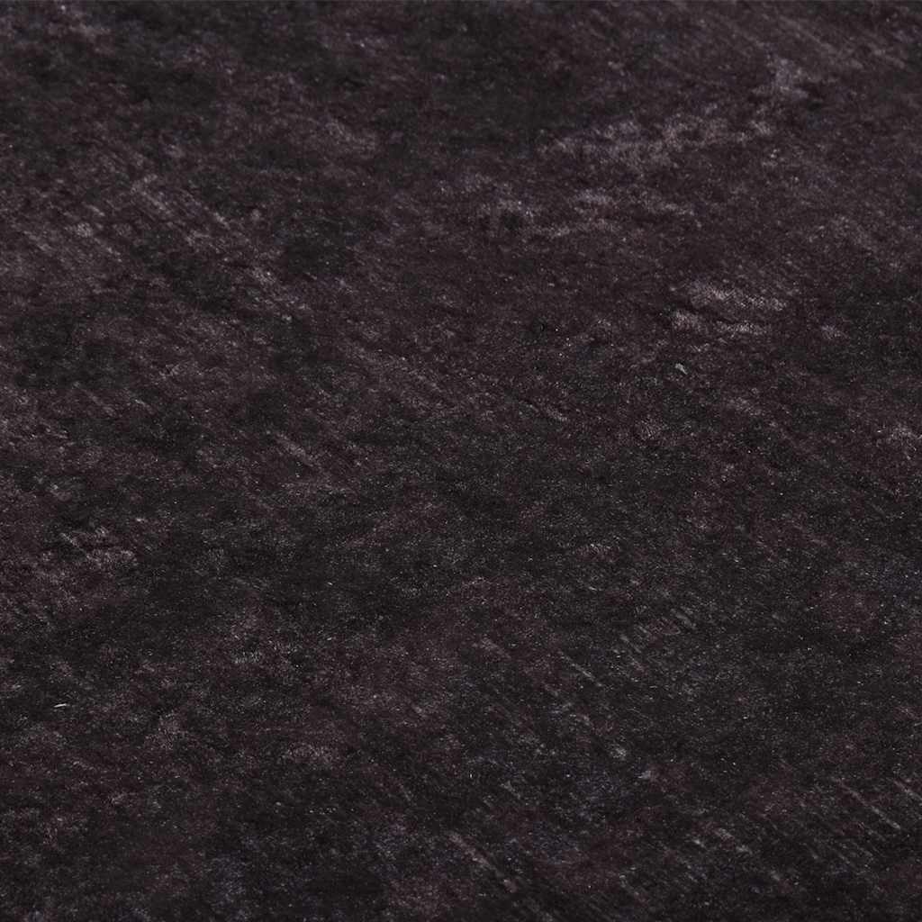 Vloerkleed wasbaar 190x300 cm zwart en goudkleurig