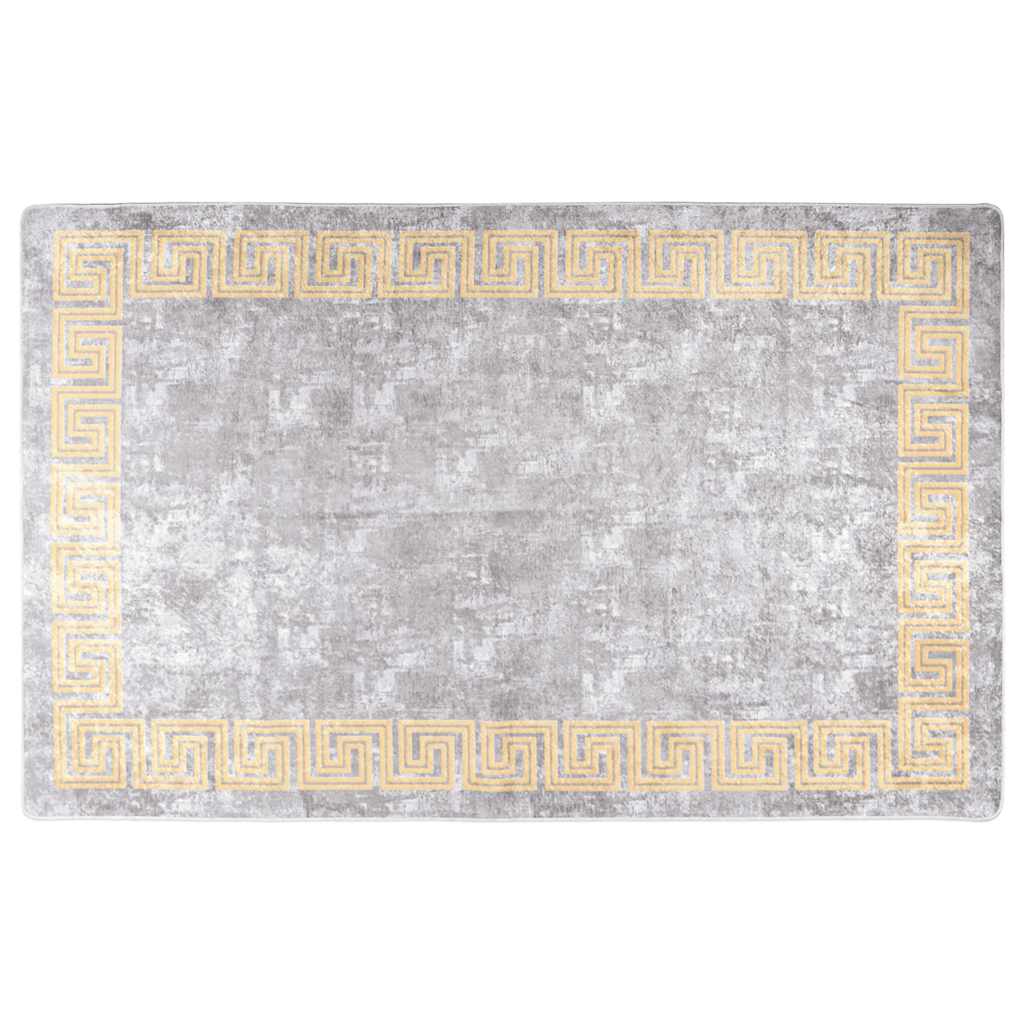 Vloerkleed wasbaar 80x150 cm grijs