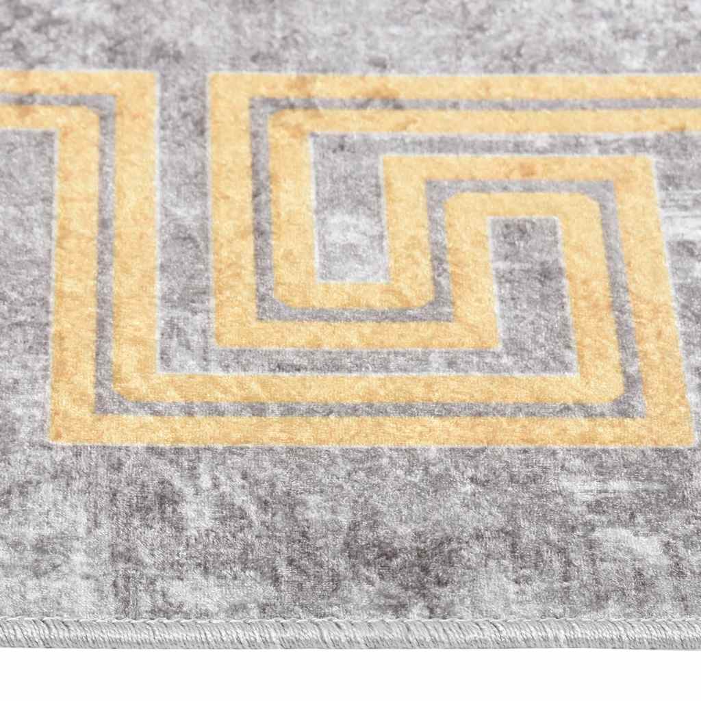 Vloerkleed wasbaar 80x150 cm grijs