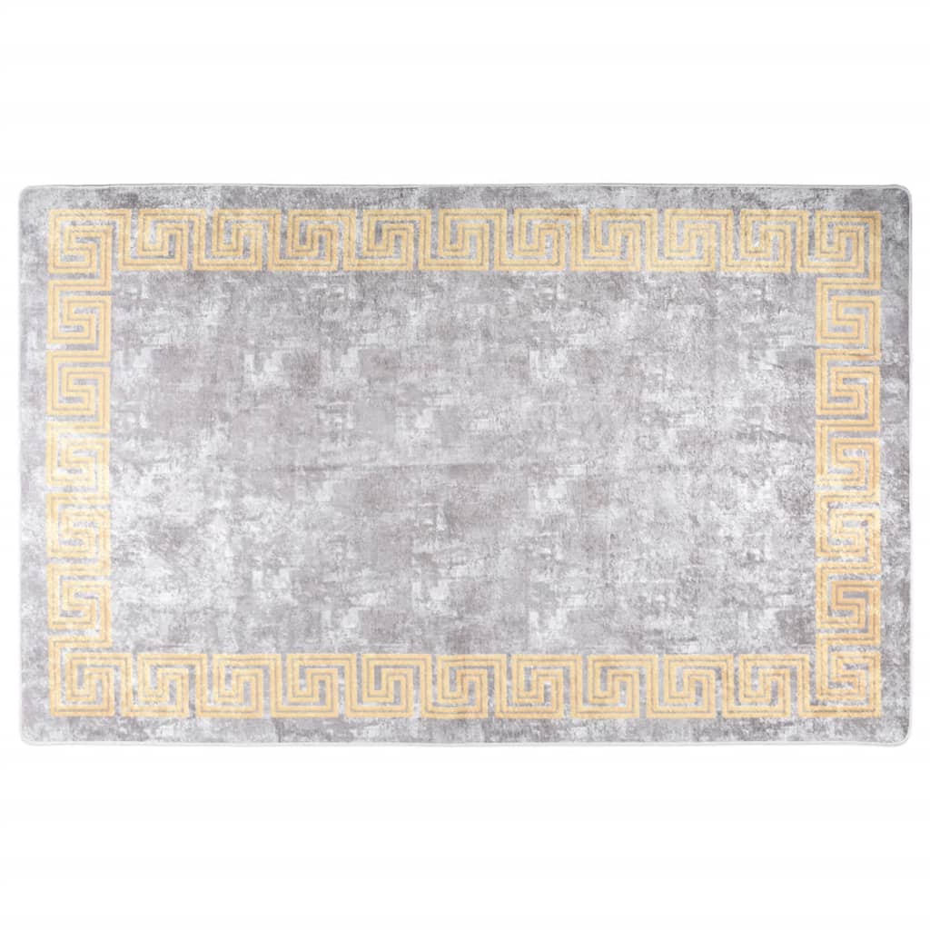 Vloerkleed wasbaar 160x230 cm grijs