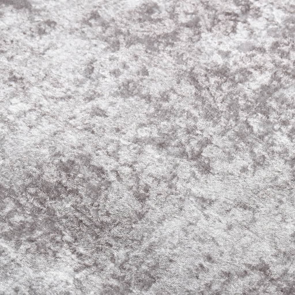 Vloerkleed wasbaar 160x230 cm grijs